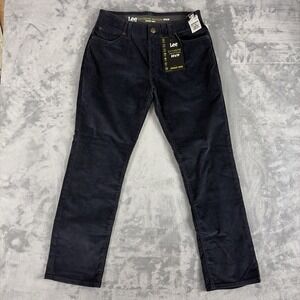 Lee Extreme Motion MVP Straight Taper Corduroy Pants Dark Gray Size 32x30 NWT